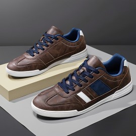 Men'S Lightweight Business Casual Shoes - All-Season Formal & Everyday Shoes with Cushioned TPR Sole, Lace-Up Closure, Brown - Durable Synthetic Faux for Office, Meetings, Events - Extended Sizes Available - Easy-Clean Minimalist Design, Office Footwear, Sleek Shoe Design, Fabric Lined Interior, Event Footwear, Modern Footwear, Breathable Fabric, Professional Men, Men'S Sneakers, Shoe For Men Korian, Men'S Nubuck Sneakers, Men Shoe