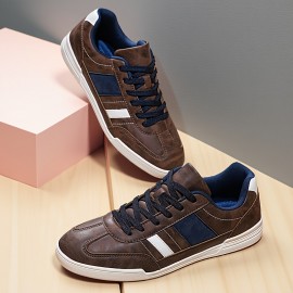 Men'S Lightweight Business Casual Shoes - All-Season Formal & Everyday Shoes with Cushioned TPR Sole, Lace-Up Closure, Brown - Durable Synthetic Faux for Office, Meetings, Events - Extended Sizes Available - Easy-Clean Minimalist Design, Office Footwear, Sleek Shoe Design, Fabric Lined Interior, Event Footwear, Modern Footwear, Breathable Fabric, Professional Men, Men'S Sneakers, Shoe For Men Korian, Men'S Nubuck Sneakers, Men Shoe