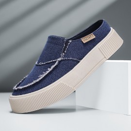 Men'S Summer Fashion Slip-On Loafers - Casual, Breathable Half-Drag Shoes with Stylish Stitching, Lightweight & Versatile for Casual Attire or Vacation, Vacation Footwear | Trendy Loafers | Textured Finish