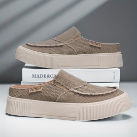 Men'S Summer Fashion Slip-On Loafers - Casual, Breathable Half-Drag Shoes with Stylish Stitching, Lightweight & Versatile for Casual Attire or Vacation, Vacation Footwear | Trendy Loafers | Textured Finish