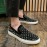 Trendy Men'S Faux Slip-On Sneakers with Sparkling Rhinestones - Stylish Black and White, Low Top, Casual Footwear for Nightlife and Casual Attire, Casual Footwear | Trendy Casual Shoes | Slipon Sneakers