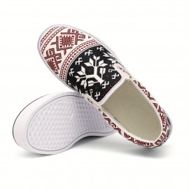 Customizable Canvas Sneakers - Casual & Trendy Low-Top Skate Shoes with Geometric/Cartoon Designs, Breathable Fabric Lining, Rubber Sole for All Seasons