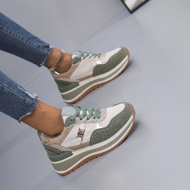 Women'S Lightweight Cushioned Running Shoes - All-Season Gym, Walking, Everyday Sneakers - Mint Green & White Colorway - PU Cushioned Sole - Non-Slip PVC Outsole - All-Terrain Traction - for Women, Students, Professionals - Casual & Formal Events