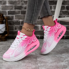 [Cute Lightweight Running Shoes] Lightweight Breathable Women's Running Shoes | Comfortable Low-Top Sneakers with Soft EVA Soles, Stylish Non-Slip Design, Perfect for Casual Wear, Available in Gradient Styles in Pink to White And Purple to Blue