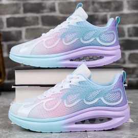 [Cute Lightweight Running Shoes] Lightweight Breathable Women's Running Shoes | Comfortable Low-Top Sneakers with Soft EVA Soles, Stylish Non-Slip Design, Perfect for Casual Wear, Available in Gradient Styles in Pink to White And Purple to Blue