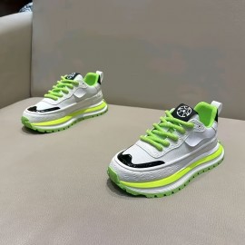 Men'S Chunky Platform Sneakers - Thick Cushioned Sole for Height Increase, Breathable Mesh Upper, Lace-Up Closure, Non-Slip PVC Outsole - Lightweight Sneakers for Gym, Streetwear, Everyday - Black/White/ - Spring/Fall/Summer Casual Shoes, Gym Footwear, Sporty Look, Comfortable Fit, Streetwear Footwear, Trendy Footwear, Durable Construction, Versatile Footwear, Active Lifestyle