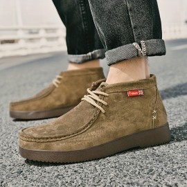 [Premium Hiking Boots] Premium Men's Hiking Boots - Genuine, Durable, Non-Slip Ankle Boots | Handmade Stitching, Classic Retro Style, Square Toe, Rubber Sole, Fabric Lining, Lace-Up Closure for All-Season Outdoor & Casual Wear, Hiking Accessories