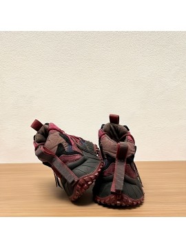 Men's Retro Color Block Running Shoes - Breathable, Non-Slip Athletic Sneakers with Rugged Tread for Hiking, Casual & Outdoor Wear - Purple, Gray & Brown Design, Versatile Running Shoes | Street Style Shoes | Robust PVC Sole