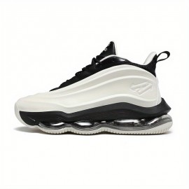 Men's Low-Top Basketball Shoes - Lightweight All-Season Sneakers with Cushioned MD/ Sole, Breathable Synthetic -like Upper & Traction Tread - Durable Court Shoes for Outdoor Training, Casual Wear (Black/Purple) - Lace-Up Design