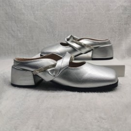 Women'S Slip-On Moccasins - Comfortable Square Toe Loafers with Chunky Heel, Black Synthetic Cover, Casual & Stylish Design for All Seasons, Casual Footwear | Chunky Heel Shoes | Synthetic Cover Shoes