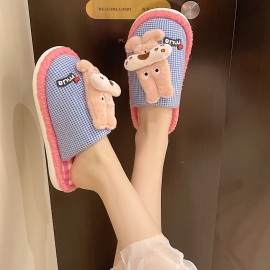 Women'S Slip-On House Slippers - Soft Indoor Lounge Shoes with Non-Slip Rubber Sole, Cushioned Footbed - Cozy Home Footwear for Living Room, Bedroom, Bathroom - Easy-Clean Fabric Upper - Available in Wide Widths (Available in Black/Red/Blue/More Colors) - Perfect Gift for Women, Ladies Slippers, Plush Slippers, Cute Slippers, Home Comfort, Simple Slipon, Durable Construction, Comfortable Slides, Ladies' Footwear, Bedroom Comfort, Stylish Slides, Breathable Material, Comfortable