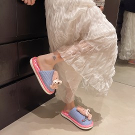 Women'S Slip-On House Slippers - Soft Indoor Lounge Shoes with Non-Slip Rubber Sole, Cushioned Footbed - Cozy Home Footwear for Living Room, Bedroom, Bathroom - Easy-Clean Fabric Upper - Available in Wide Widths (Available in Black/Red/Blue/More Colors) - Perfect Gift for Women, Ladies Slippers, Plush Slippers, Cute Slippers, Home Comfort, Simple Slipon, Durable Construction, Comfortable Slides, Ladies' Footwear, Bedroom Comfort, Stylish Slides, Breathable Material, Comfortable