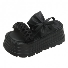 [Super High Heel Slippers] High Heel Rubber Slippers | Super High Heels (Greater than 8cm) Platform Sole PU