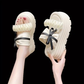 [Super High Heel Slippers] High Heel Rubber Slippers | Super High Heels (Greater than 8cm) Platform Sole PU