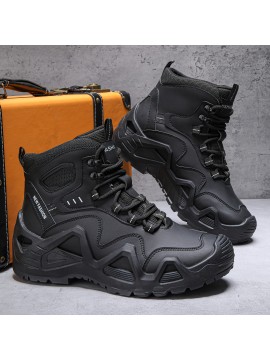 Men'S All-Season Outdoor Hiking Shoes - Non-Slip Trekking Shoes with Cushioned PVC Outsole, High-Ankle Support for Mountain Climbing, Rock Climbing, Trail Running - All-Terrain Traction, Durable Synthetic Upper - Ideal for Backpacking, Gym