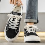 Men's & Women's Low-Top Sneakers - Slip-Resistant PU/Cushioned TPU Sole, Breathable Black & White Minimalist Round-Toe Casual Shoes with Arch Support, All-Season Versatile Casual Attire (Unisex) - Slip-Resistant TPU Outsole, Low-Top Design for Men & Women, Comfortable Arch Support, Stylish Black & White Colorway, Ideal for Daily & Semi-Formal Occasions - Sneakers for Men & Women, Sneakers for Men High Quality, Shoes  White Sneakers for Men, Mens Shoes Sneaker,