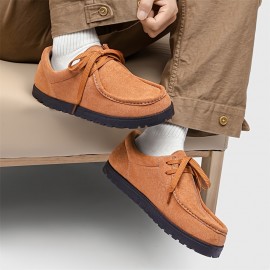 Men'S Stylish Low-Top Lace-Up Casual Sneakers - Soft Faux Cover Upper, Breathable Fabric Lining, Durable Sole - Black, Beige, Brown, Green, Everyday Comfort Shoes | Sleek Shoe Design | Comfortable Fit Shoes