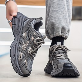 Women'S Lightweight Breathable Mesh Sneakers - All-Season Comfort with EVA Cushioned Sole, Black & White Design, Lace-Up Low Tops for Casual & Light Sports, Ladies Sneakers, Comfortable Footwear, Modern Sneakers, Durable Footwear