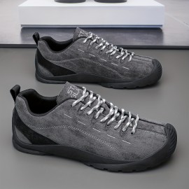 Men's All-Season Ankle-High Outdoor Boots - Lightweight -Slip PVC Sole & PU Cushioned Insole, All-Terrain Traction for Hiking,, Driving - Round Toe Ankle Boots with Lace Closure, All-Weather Casual/athletic Footwear