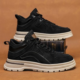 Men's Large Size Heavy-Duty Work Boots - Upper & Cushioned PVC Sole, All-Terrain Traction Tread, Low-Top Outdoor Hiking & Work Shoes for Construction, Gardening, Farming - All-Season Comfort & Support, Lace-Up Design with Arch Support & Cushioned Insole, Durable & Versatile for Casual Attire (Available in Wide Widths), Boots for Men