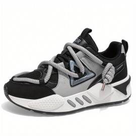 Men'S Summer Casual Sports Shoes Daddy Sneakers with Soft Bottom Lace-Up Closure Breathable Mesh Low Style Chunky Shoes